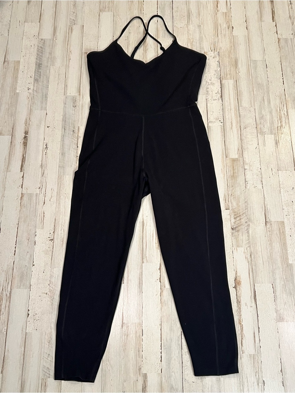 Old Navy PowerChill Active Jumpsuit XL Tall Black Strappy Workout Bodysuit